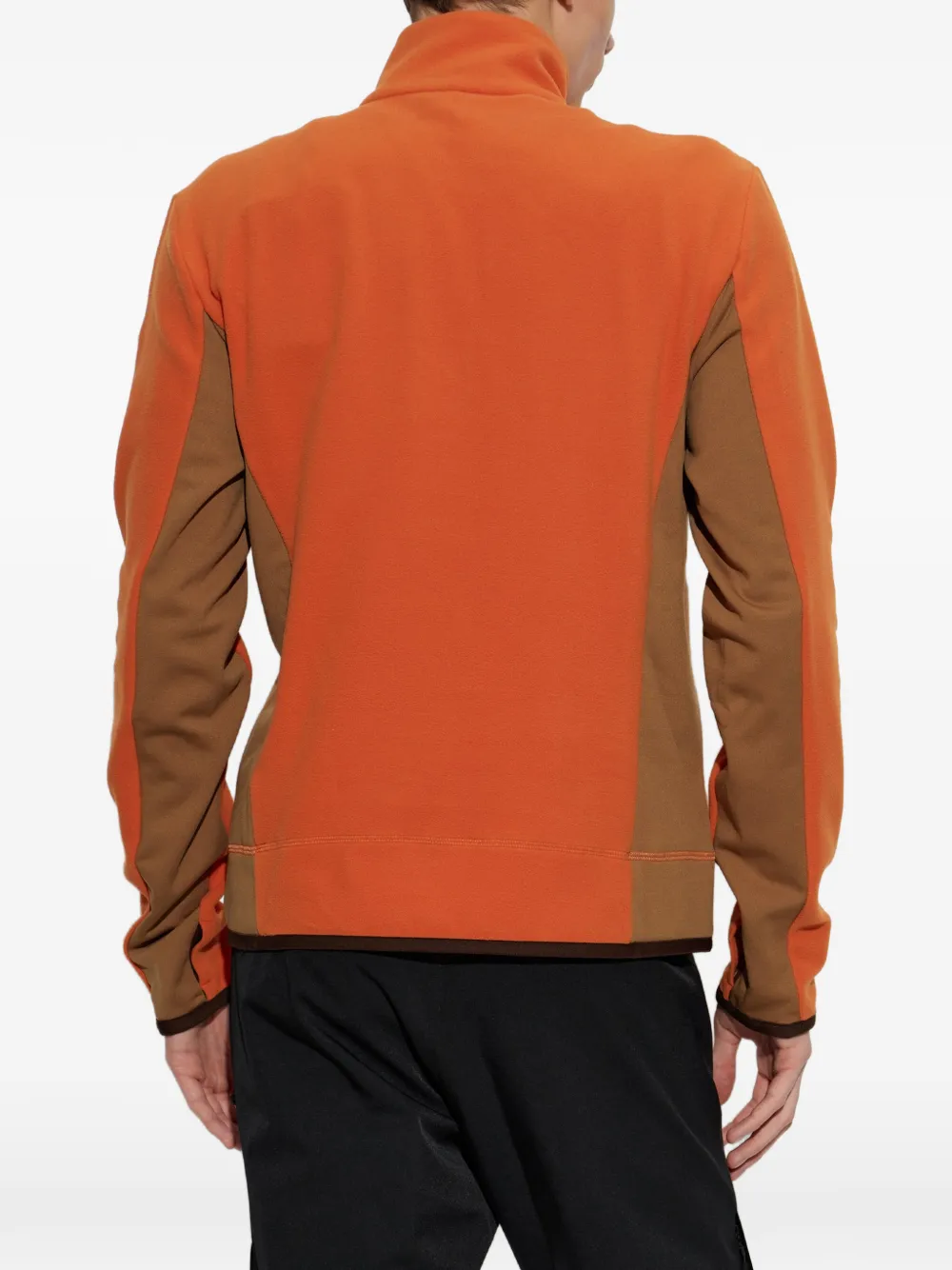 Moncler Grenoble half-zip panelled sweater Oranje