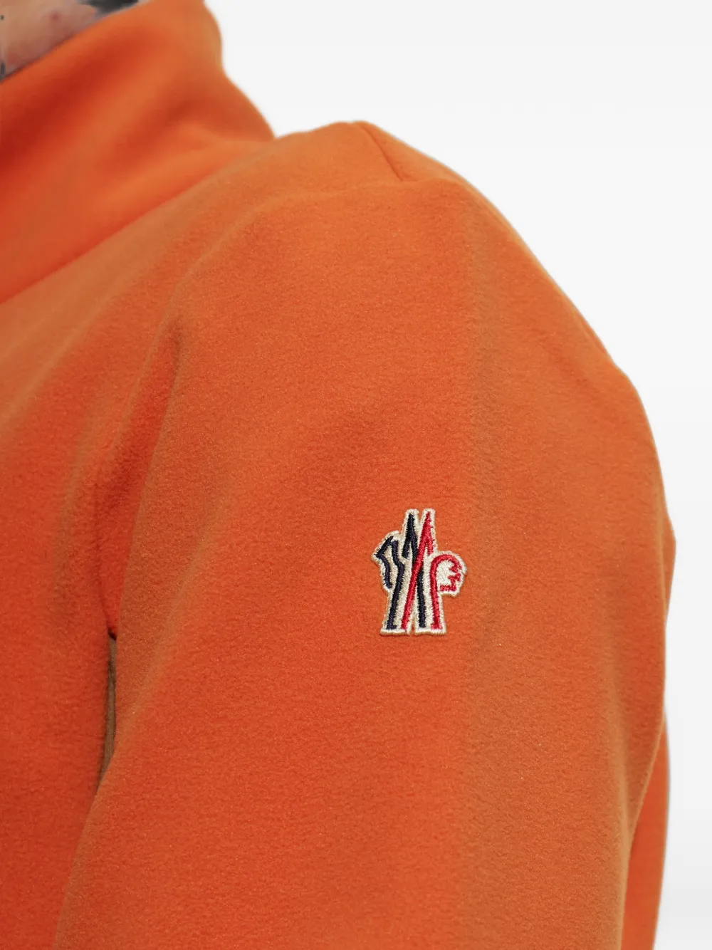 Moncler Grenoble half-zip panelled sweater Oranje
