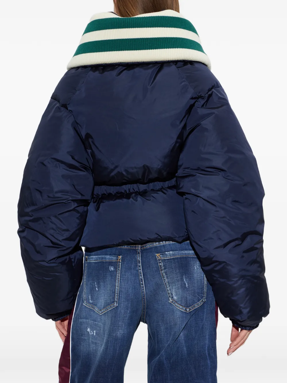 DSQUARED2 skiers dropped collar down jacket Blauw