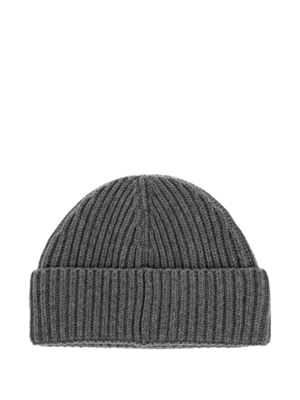 Canada Goose logo-patch ribbed-knit beanie hat Grijs
