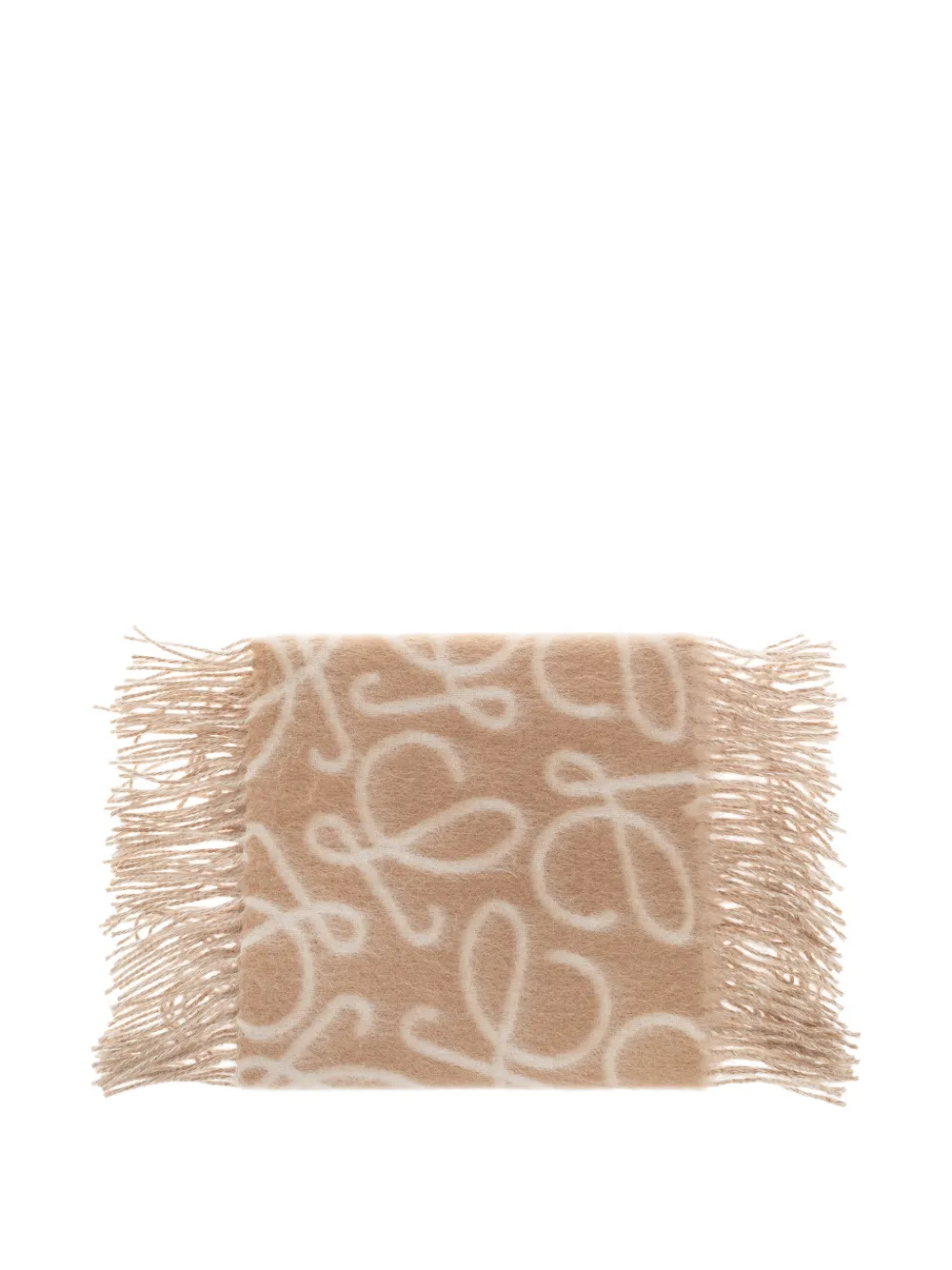 LOEWE scarf in alpaca and woo - Nude