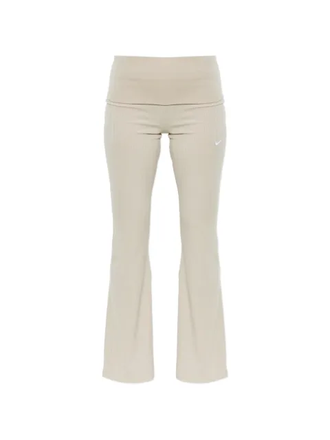 Nike logo-embroidery flared leggings