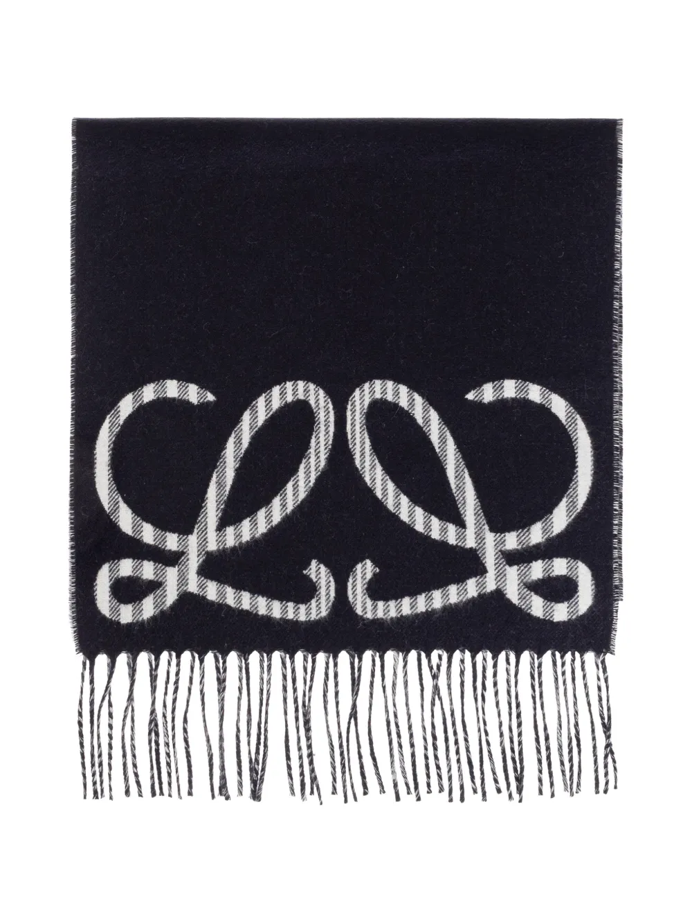 LOEWE scarf in silk and cashmere - Schwarz