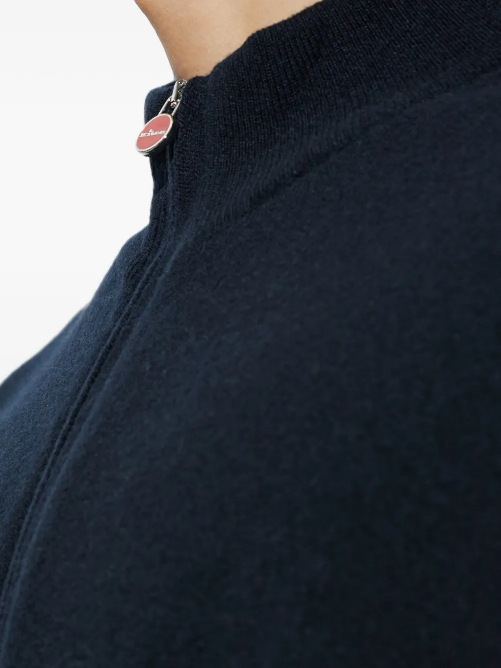 Kiton zip-up cashmere sweatshirt Blauw
