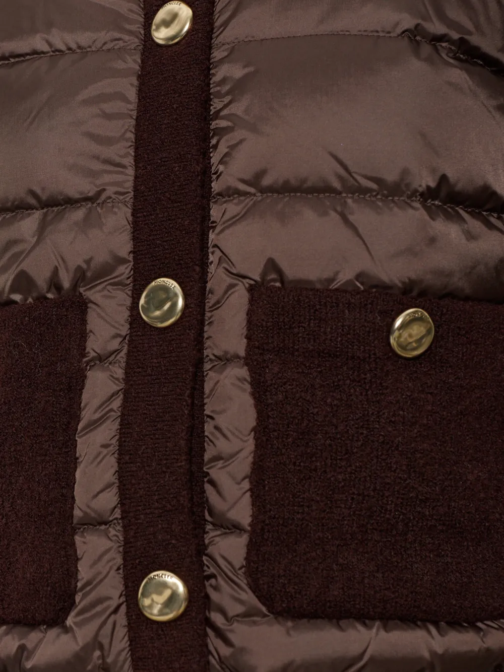 Moncler bouclé wool-blend padded cardigan Bruin