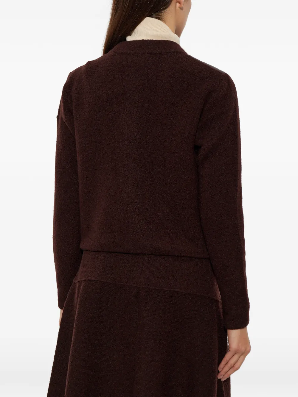 Moncler bouclé wool-blend padded cardigan Bruin
