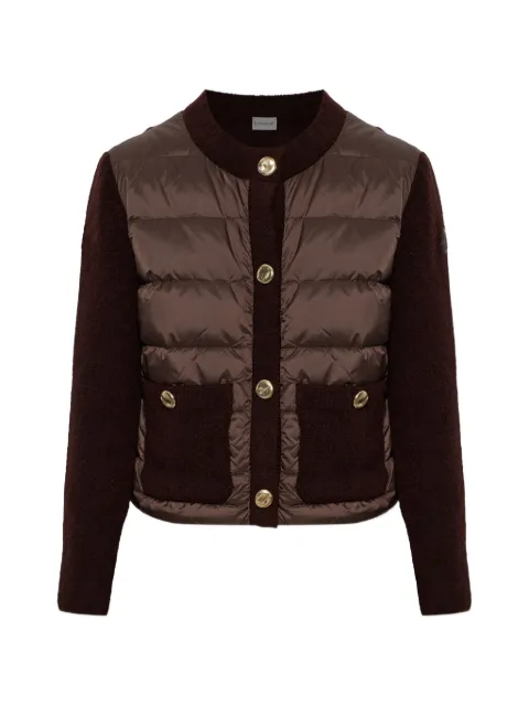 Moncler bouclé wool-blend padded cardigan