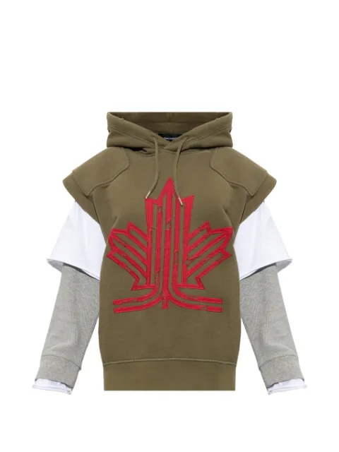 DSQUARED2 maple-leaf appliqué hoodie