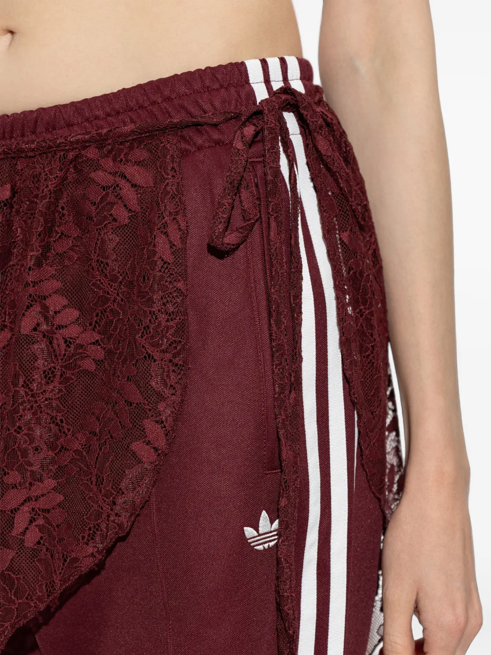 adidas lace-overlay track pants Rood
