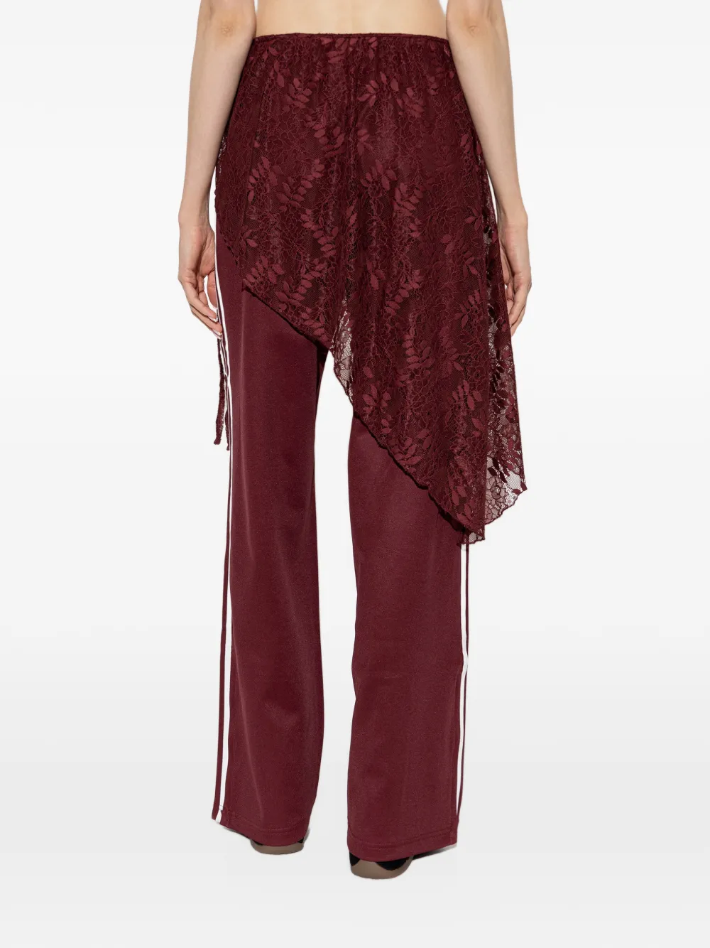 adidas lace-overlay track pants Rood