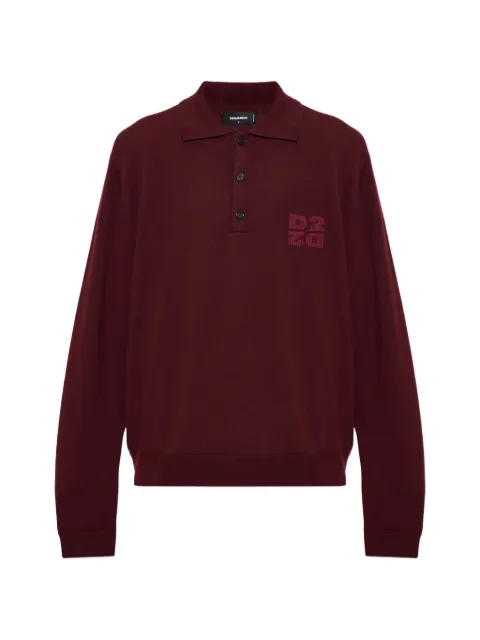 DSQUARED2 logo-embroidered wool sweater