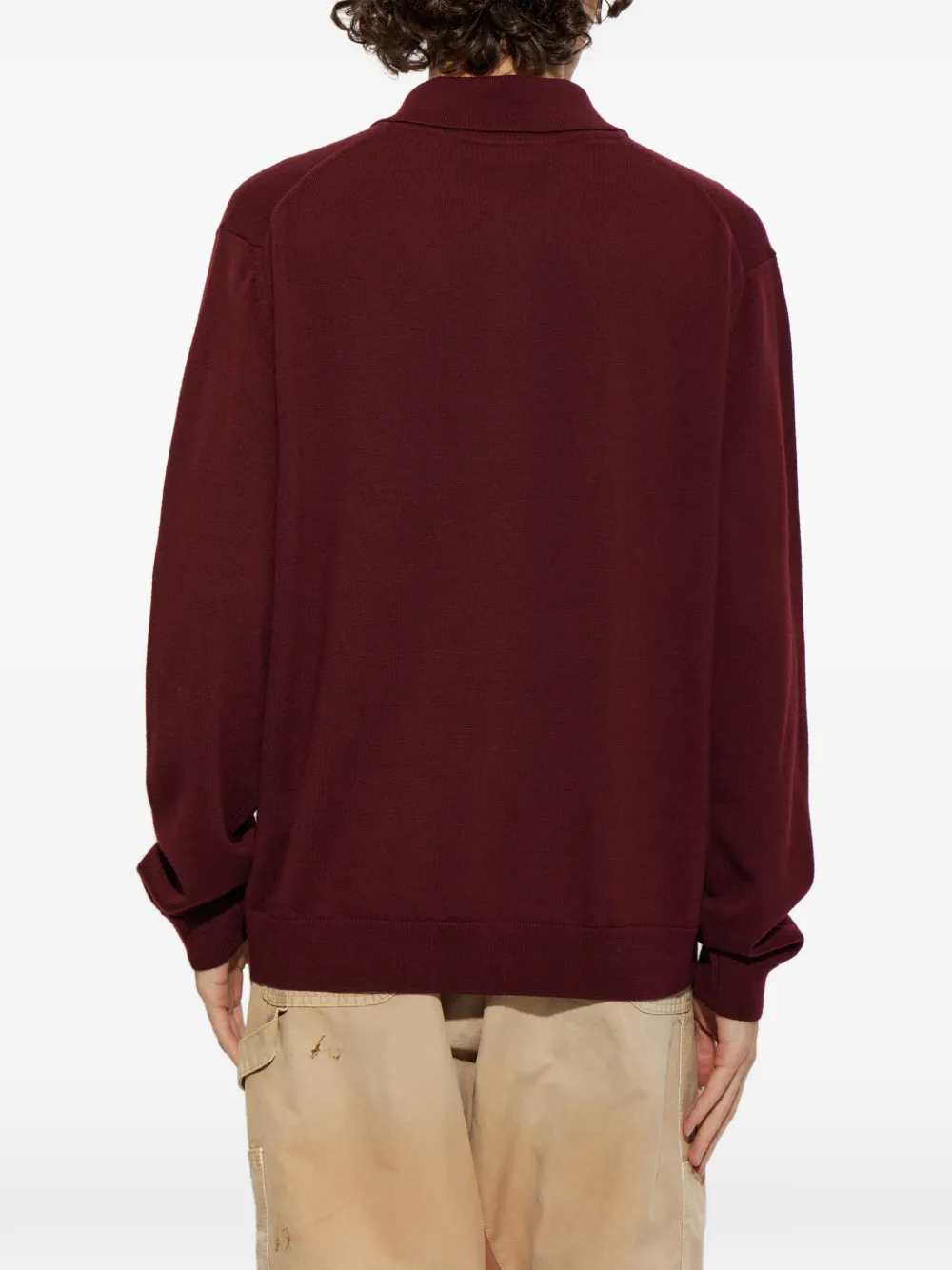 DSQUARED2 logo-embroidered wool sweater Rood