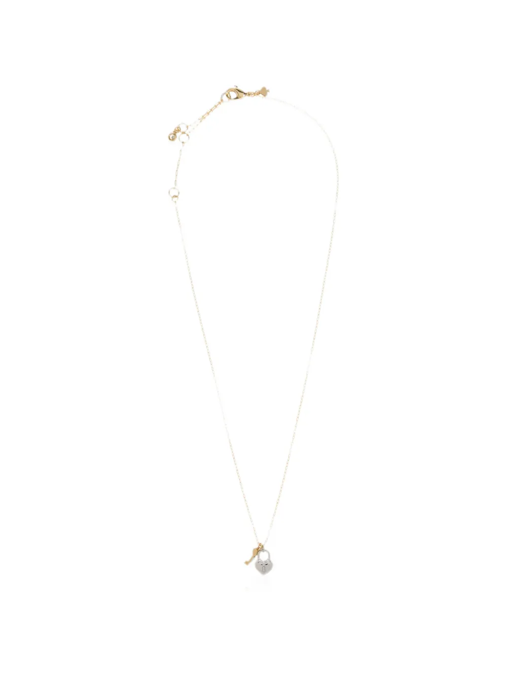 Kate Spade heart-lock key necklace - Oro