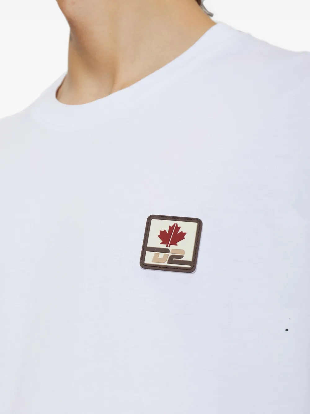DSQUARED2 Ski Leaf Cool logo-patch T-shirt Wit