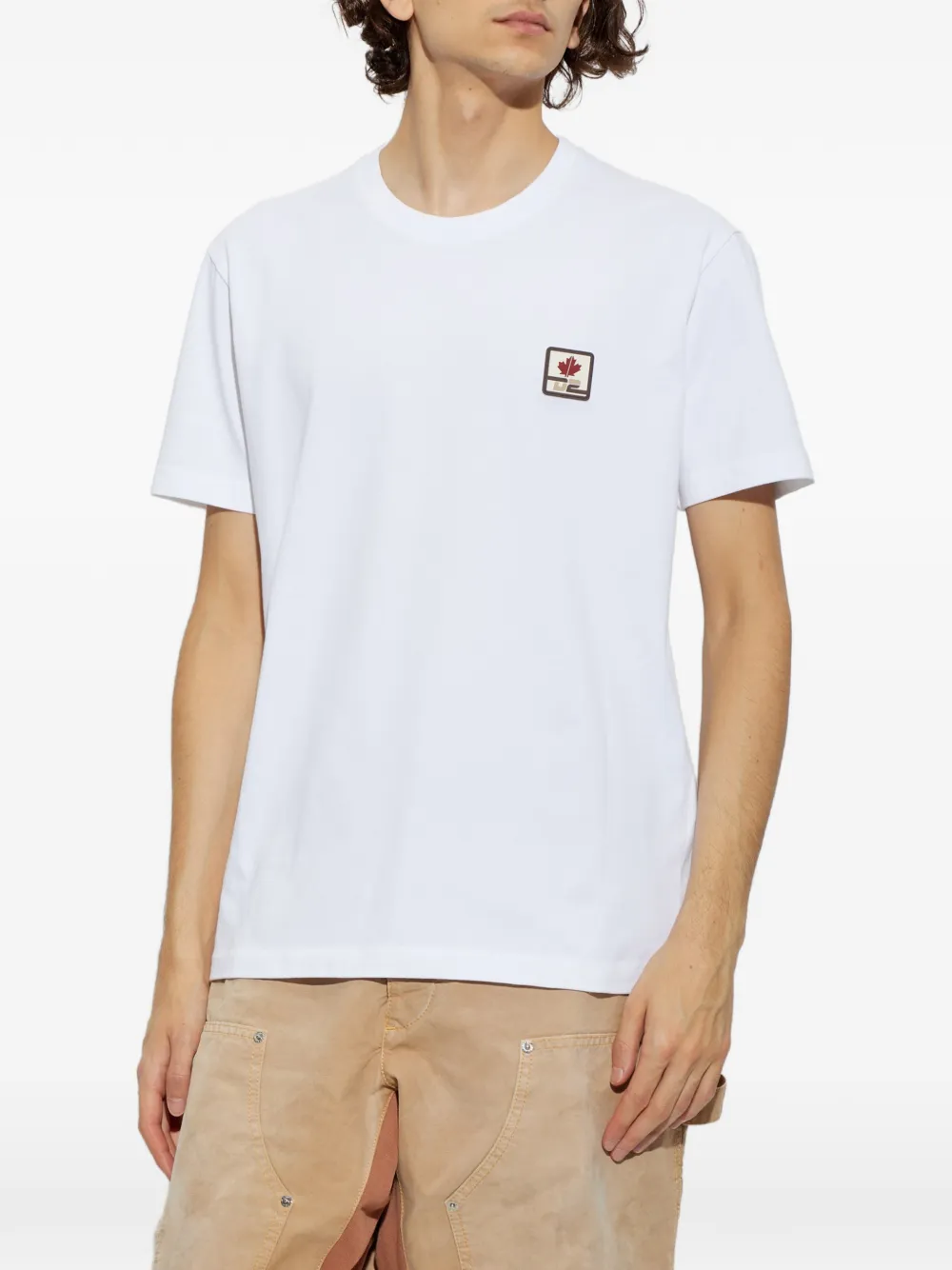 DSQUARED2 Ski Leaf Cool logo-patch T-shirt Wit