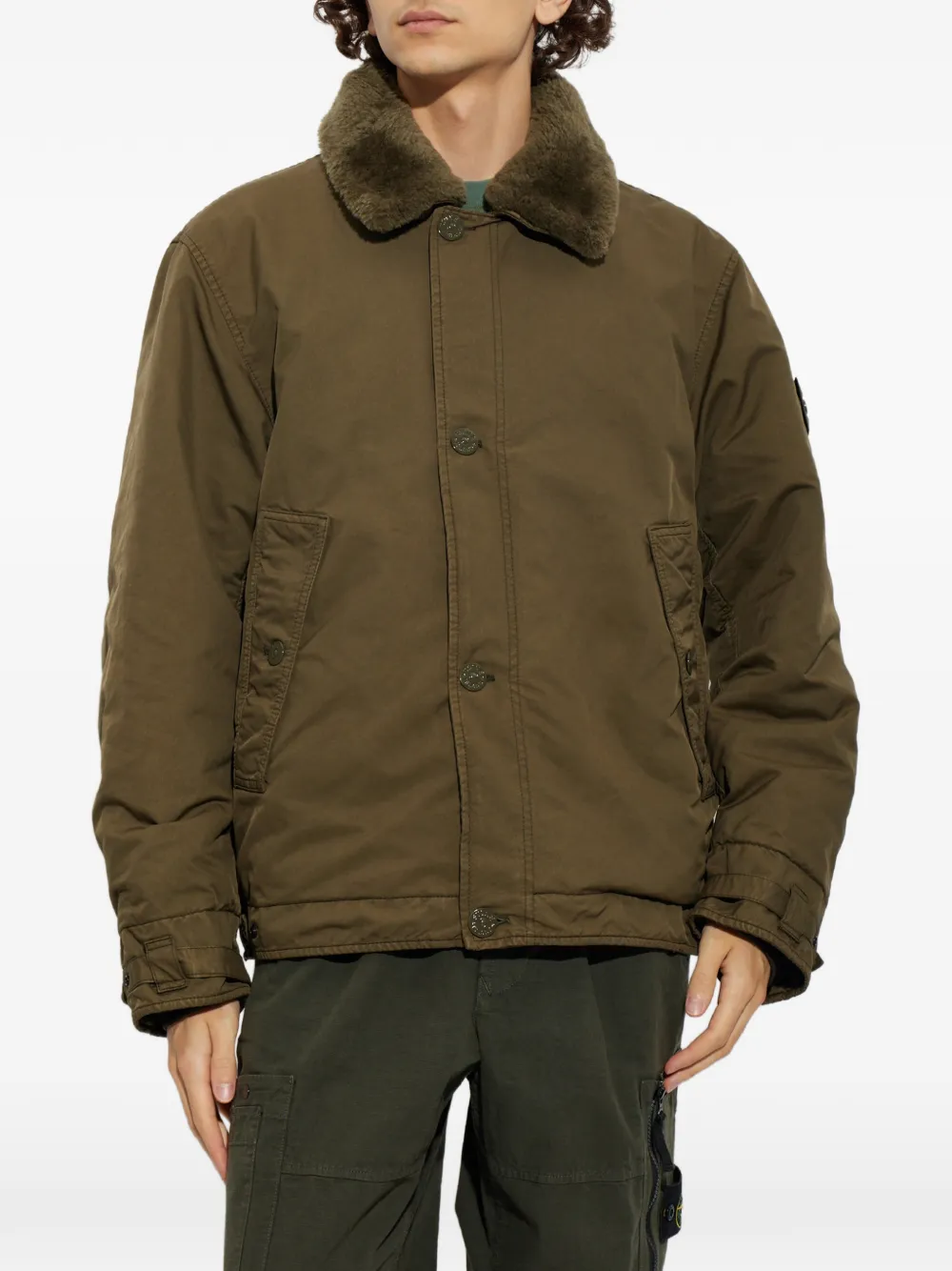 Stone Island 4100028 David-TC S.I Ghost jack Groen