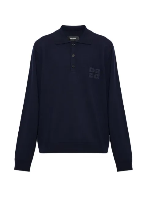 DSQUARED2 logo-embroidered wool sweater