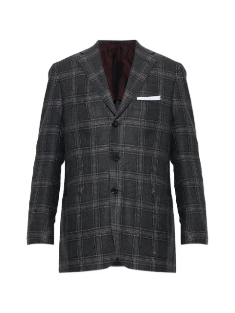 Kiton check-pattern blazer