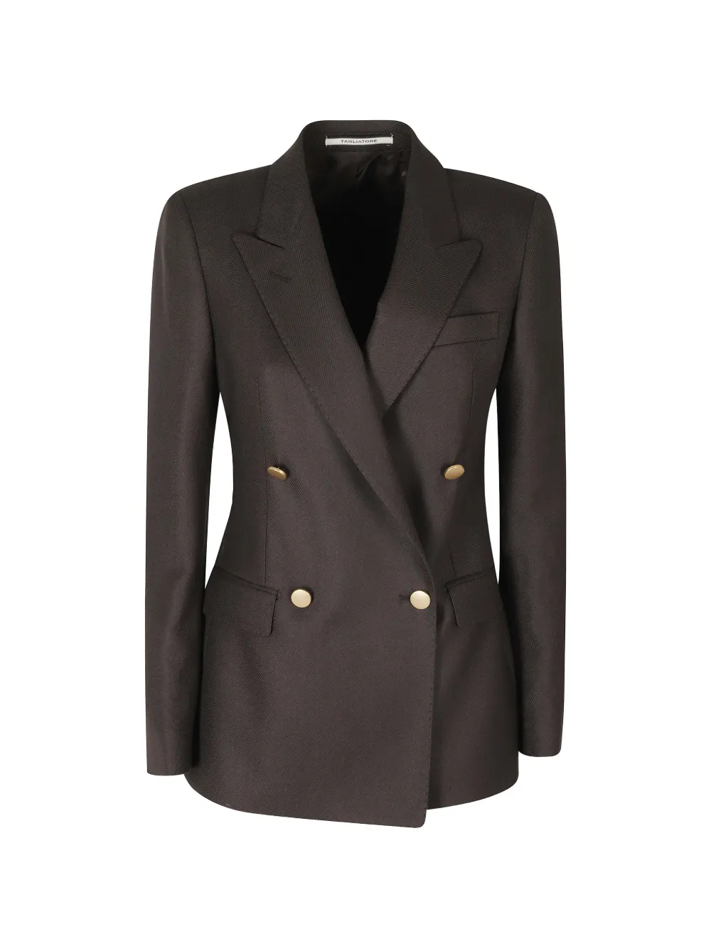 Tagliatore Parigi Vinaccia double-breasted twill blazer - Braun