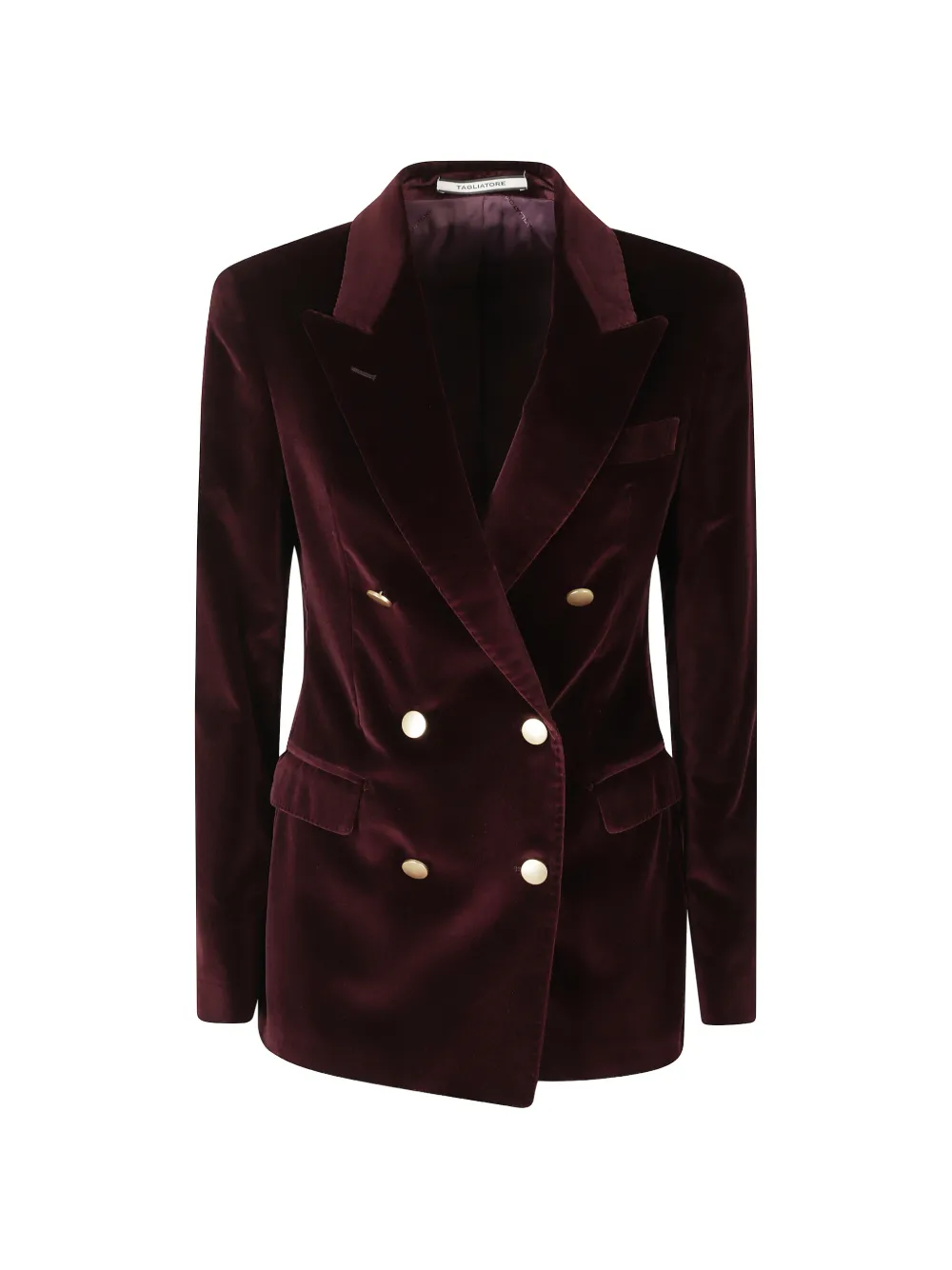 Tagliatore double-breasted velvet blazer - Red