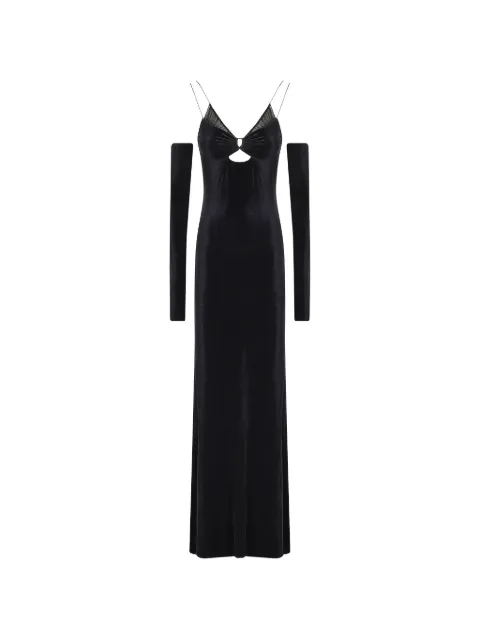 Amazuìn Greta Velvet cutout dress