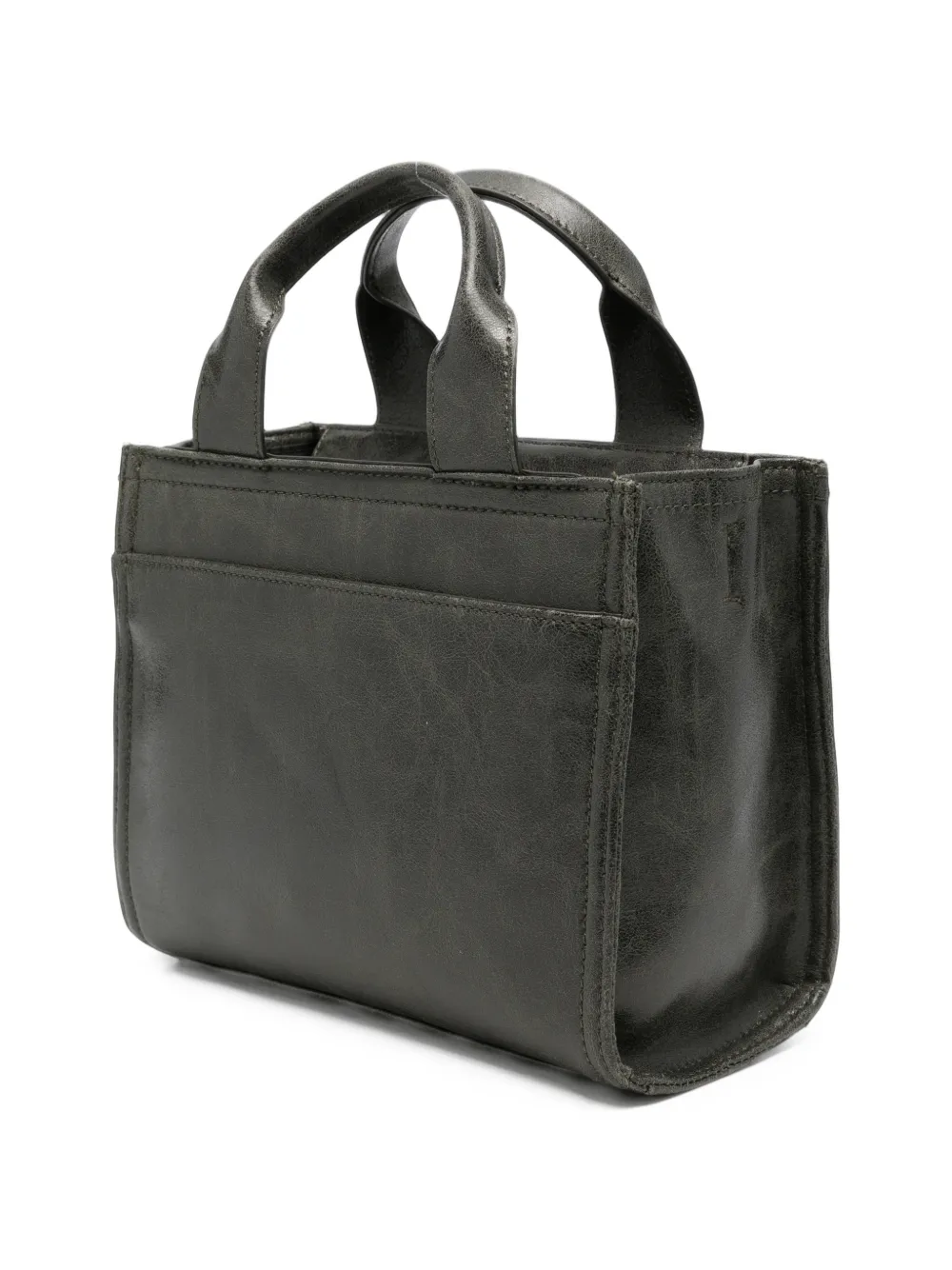 DKNY logo-embossed metallic tote bag Grijs