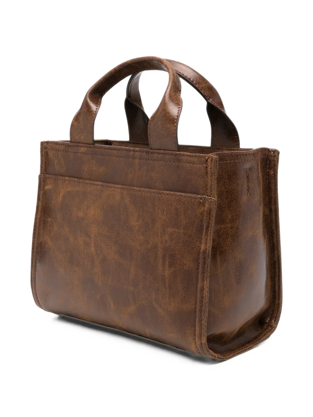 DKNY embossed-logo leather tote bag Bruin