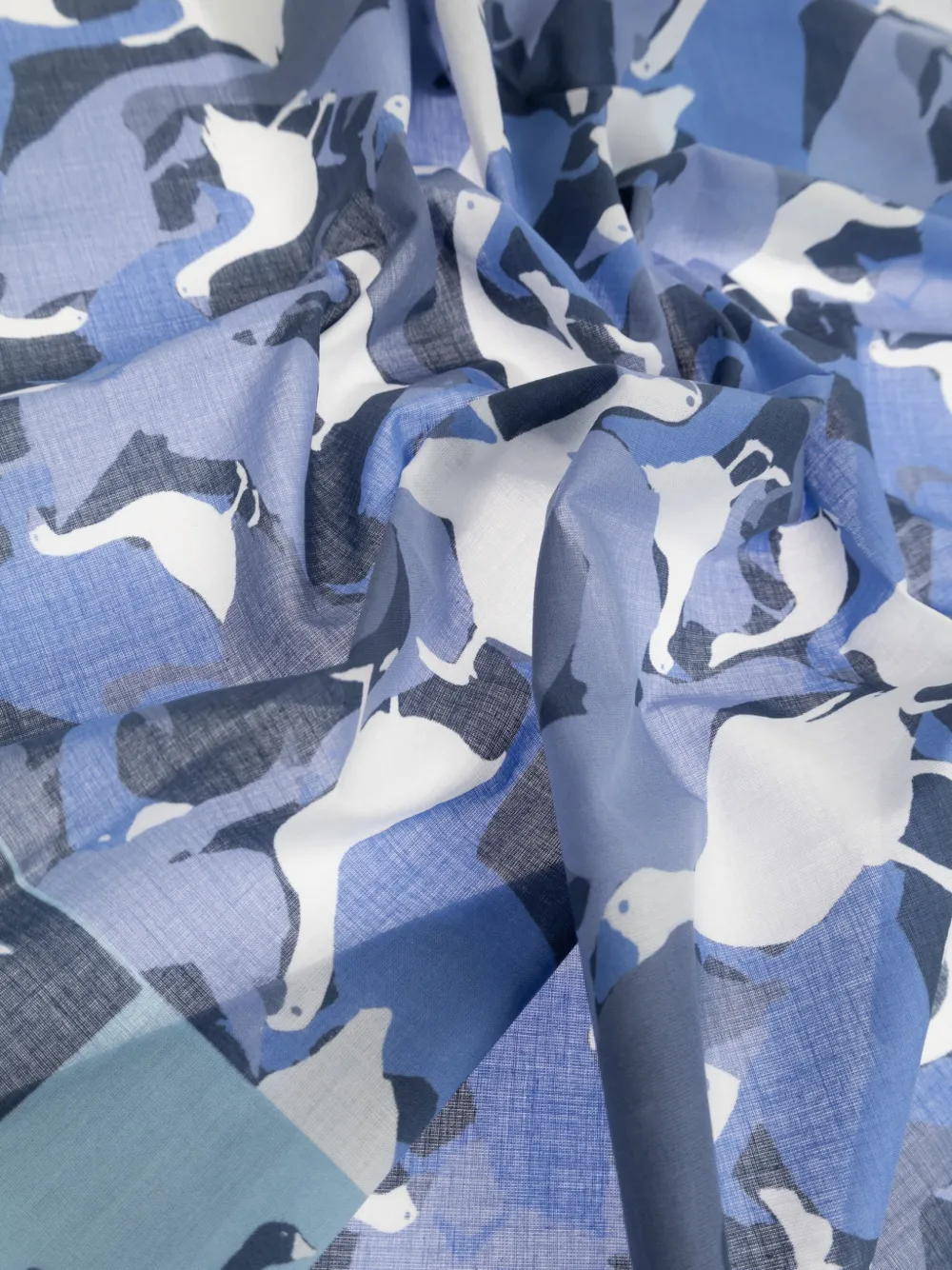 Moschino Sjaal met ganzen-print Blauw
