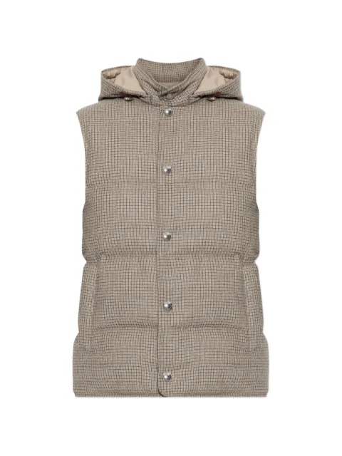 Eleventy check padded gilet
