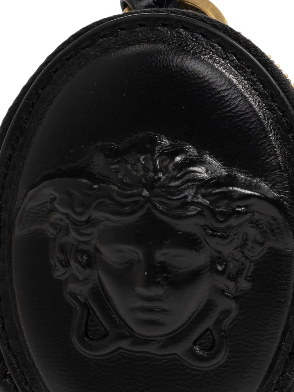 Versace Lou nappa coin purse Zwart