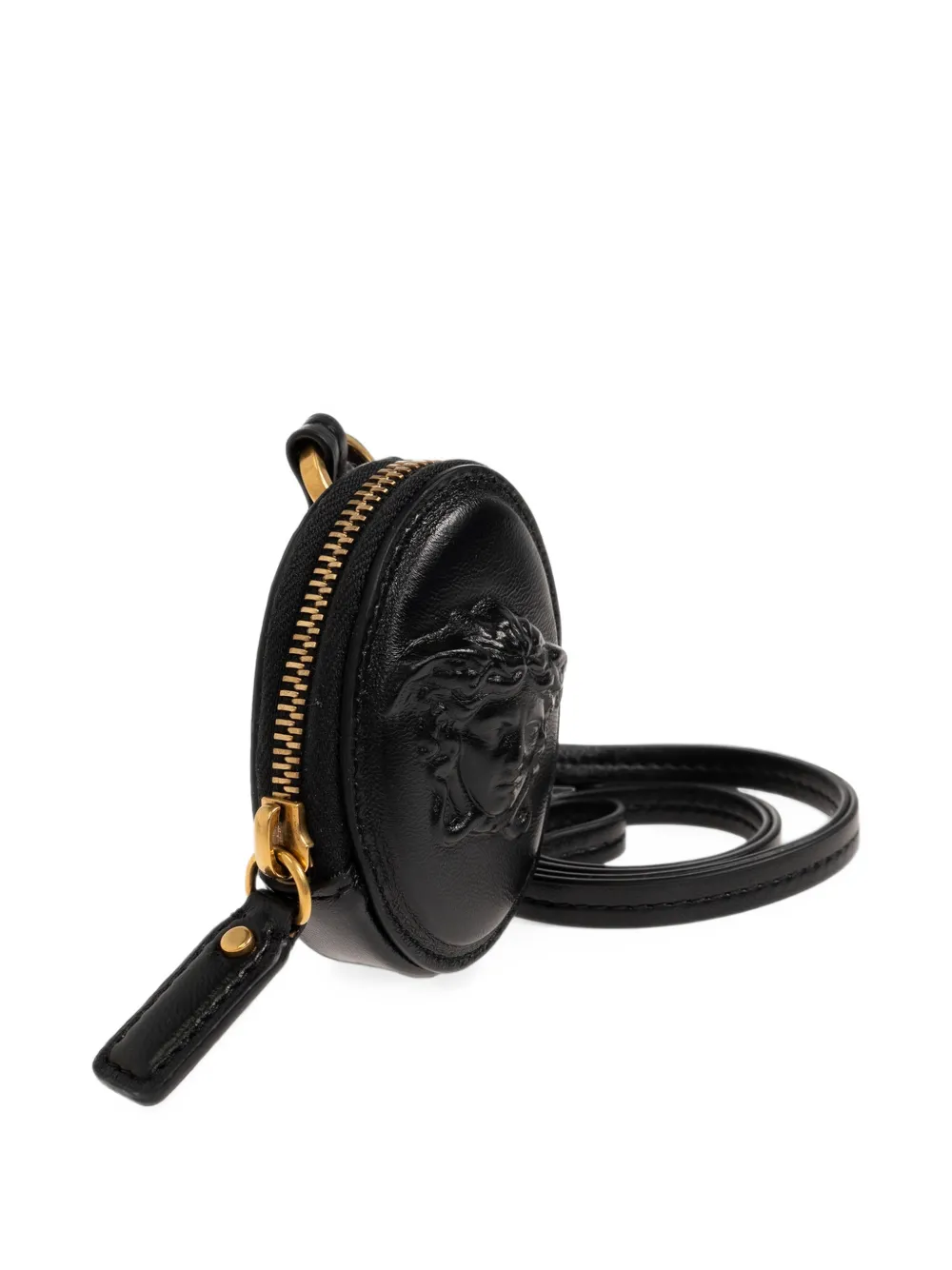 Versace Lou nappa coin purse Zwart