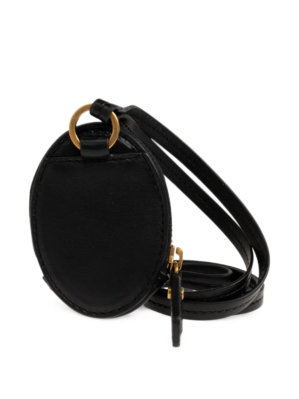 Versace Lou nappa coin purse Zwart