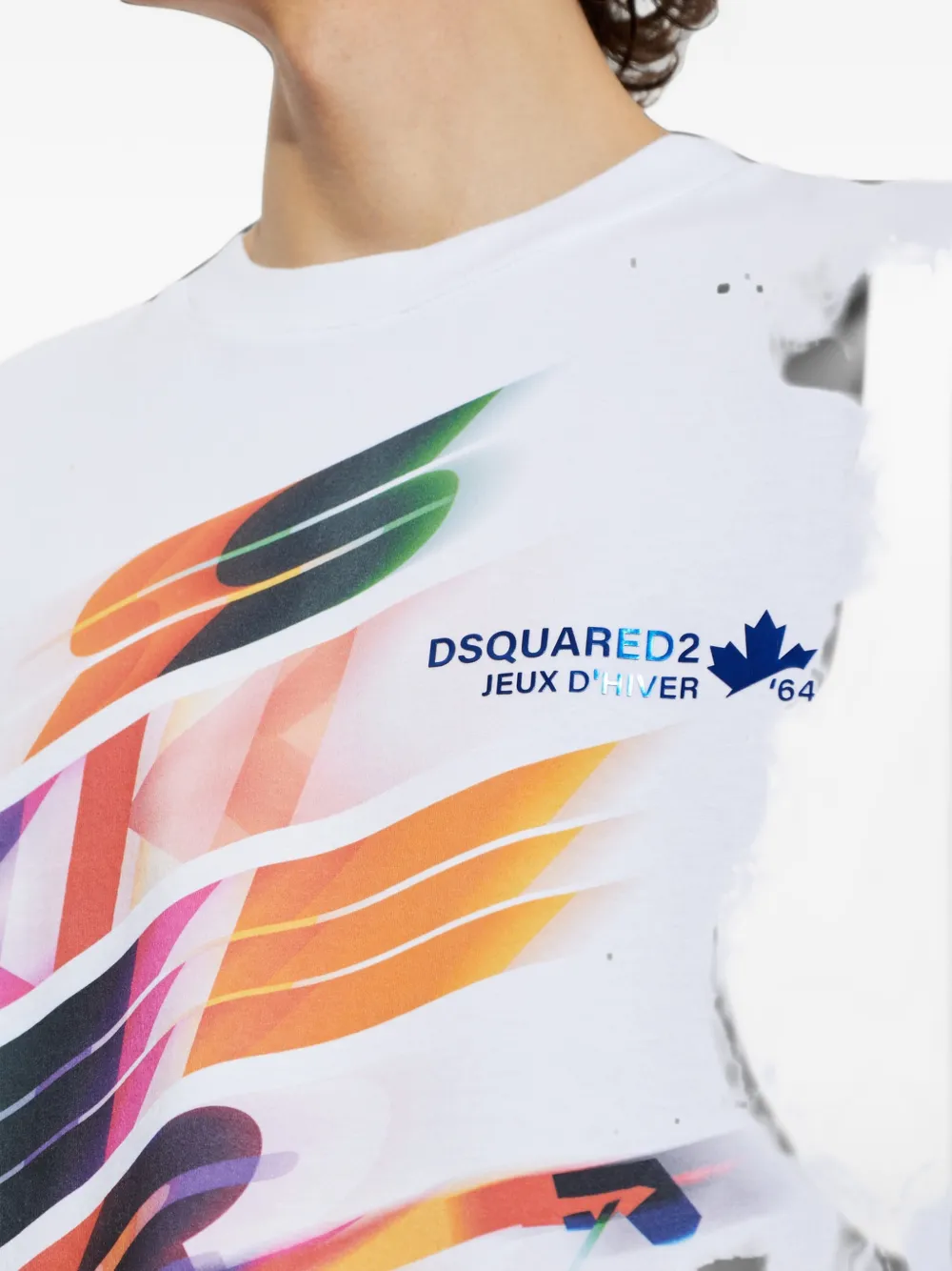 DSQUARED2 graphic-print cotton T-shirt Wit