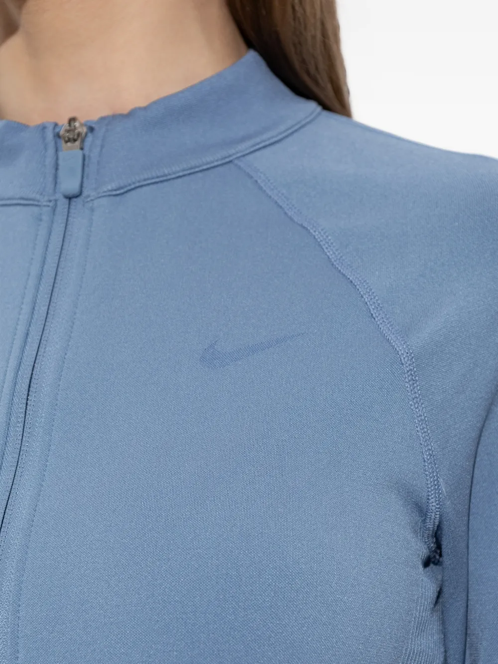 Nike Pro seamless full-zip training top Blauw