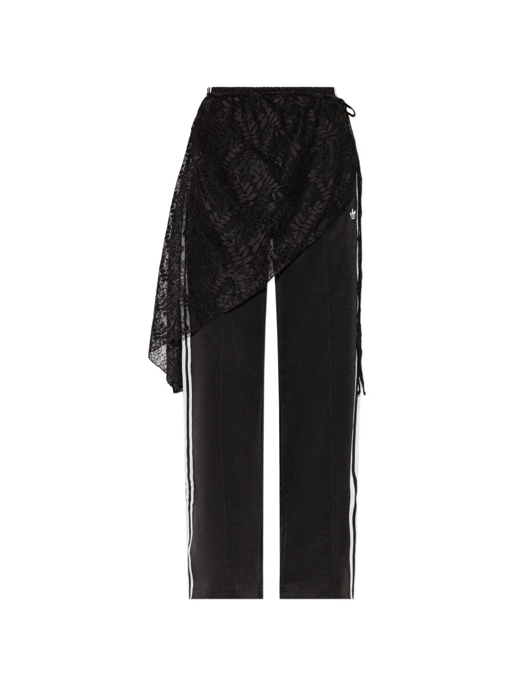 adidas 2in1 Firebird loose track pants with lace skirt - Braun