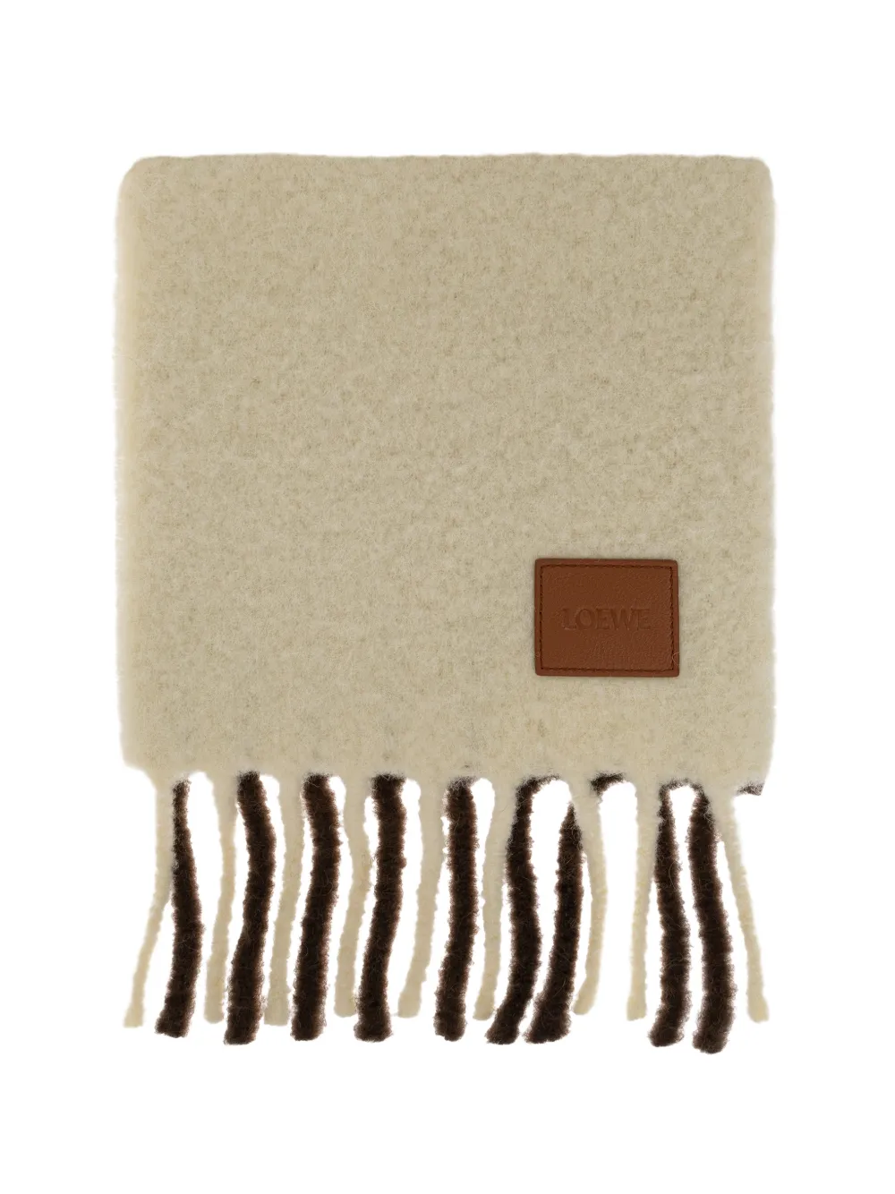 LOEWE scarf in alpaca and wool - Nude