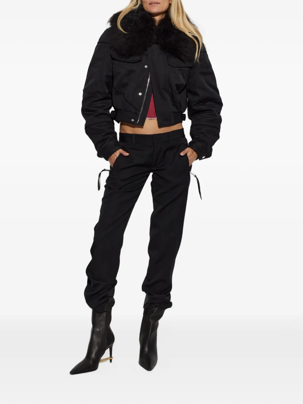 DSQUARED2 Jack met imitatiebont Zwart