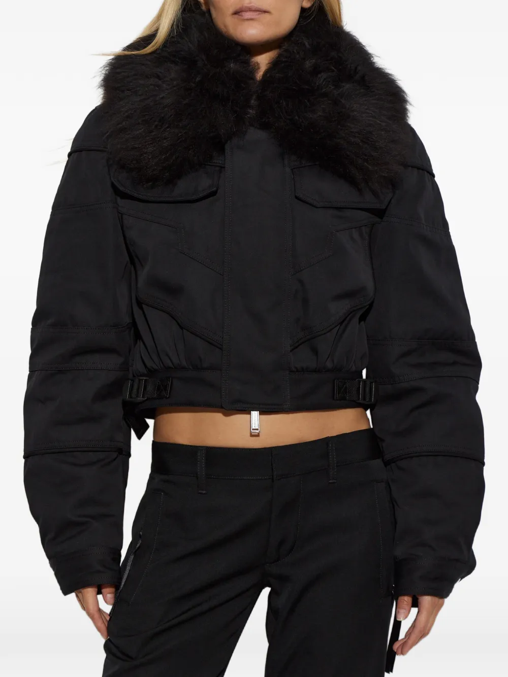 DSQUARED2 Jack met imitatiebont Zwart