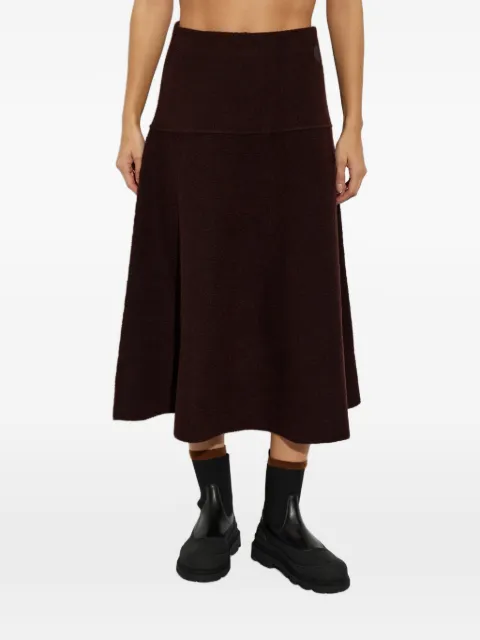 Moncler logo-patch flared midi skirt
