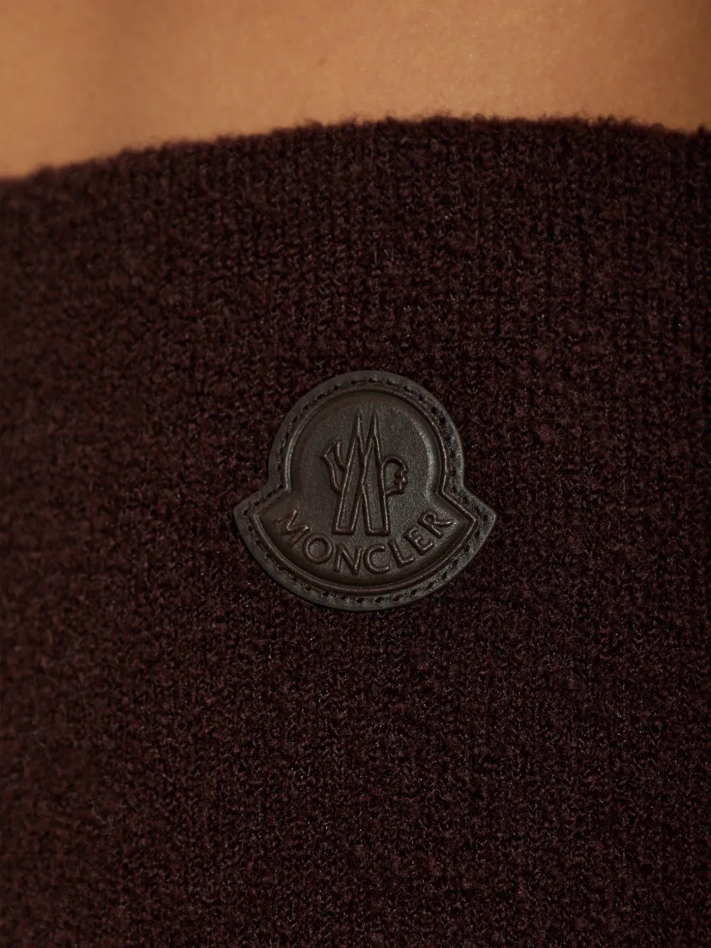 Moncler logo-patch flared midi skirt Bruin