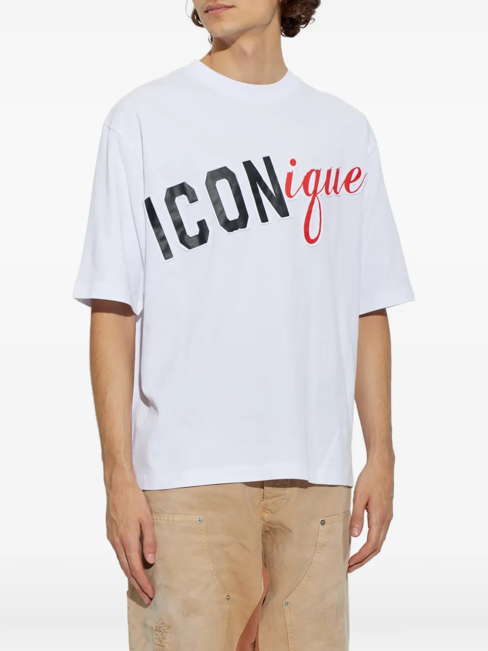 DSQUARED2 logo-patch T-shirt Wit