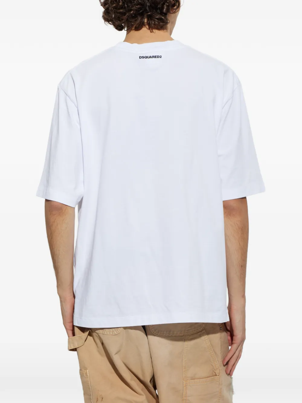 DSQUARED2 logo-patch T-shirt Wit
