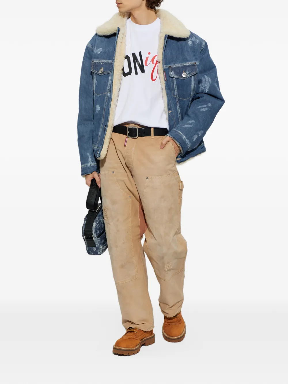 DSQUARED2 logo-patch T-shirt Wit