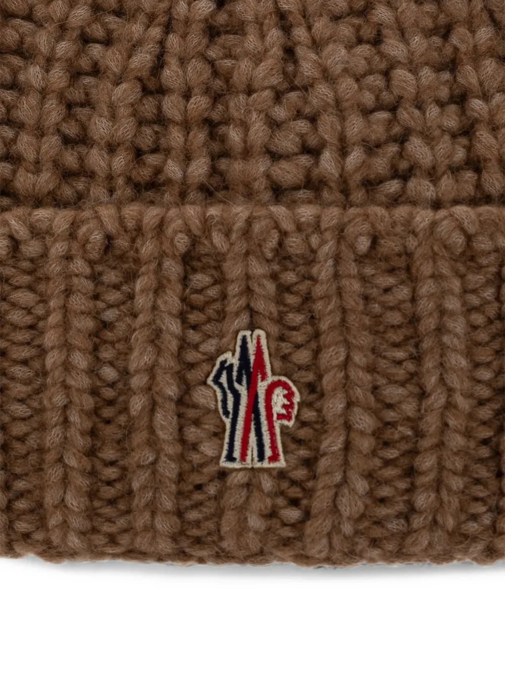 Moncler Grenoble chunky-knit beanie hat Bruin