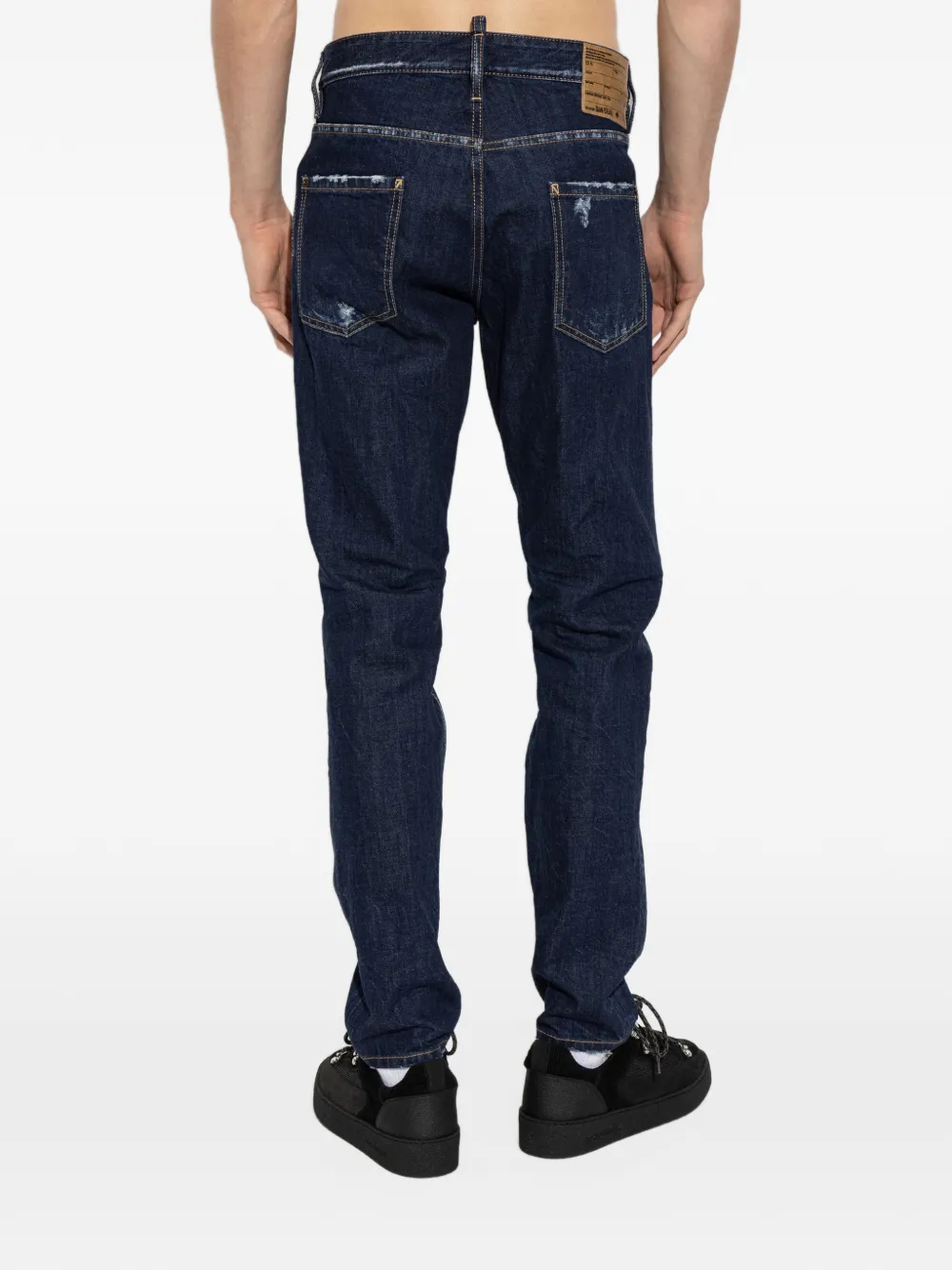 DSQUARED2 Teddy distressed jeans Blauw