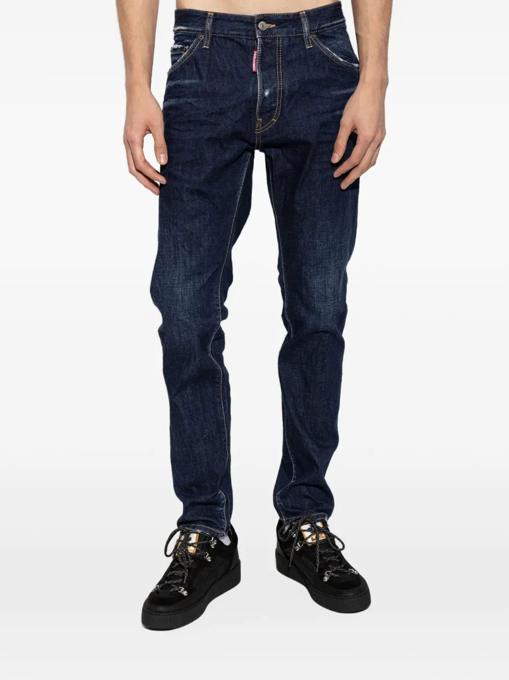 DSQUARED2 Teddy distressed jeans Blauw