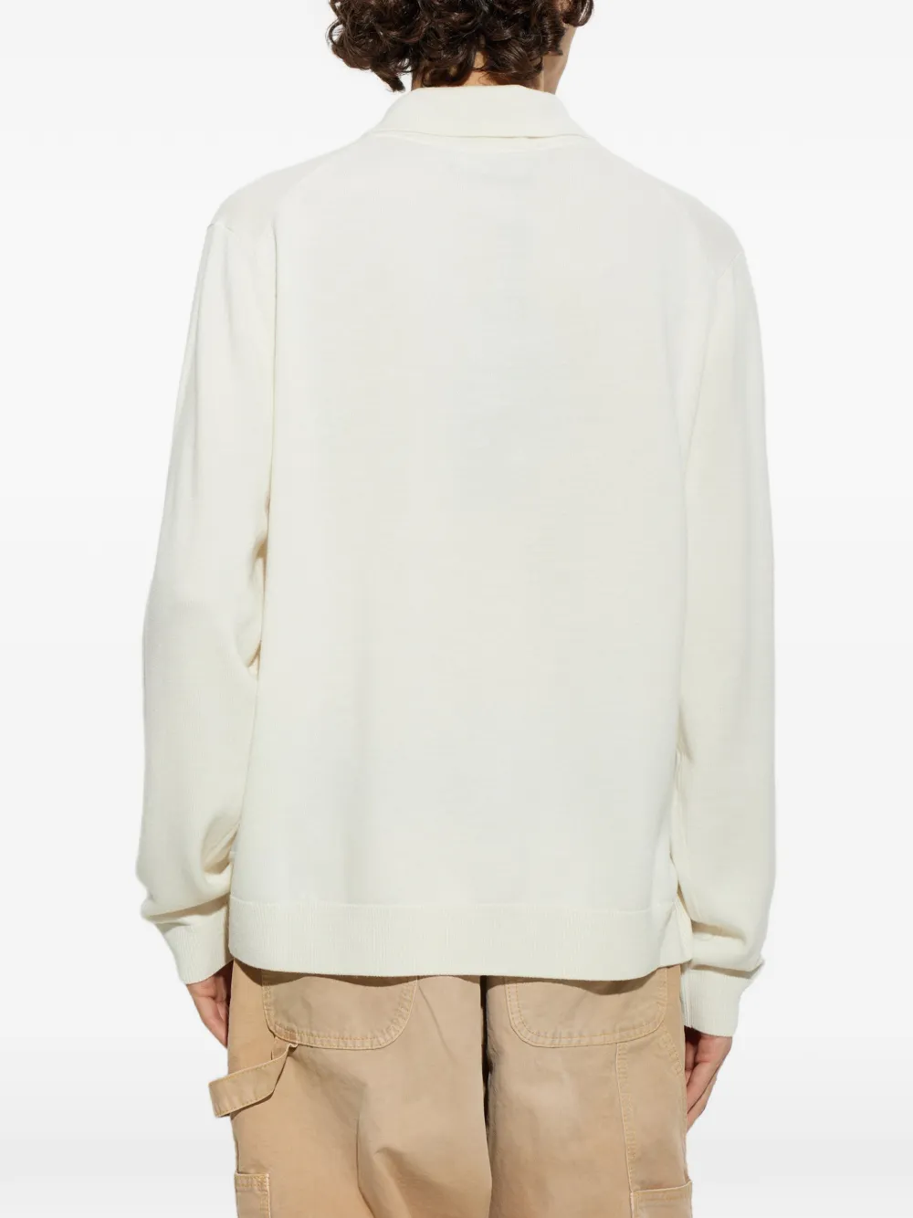 DSQUARED2 logo-embroidered wool sweater Beige