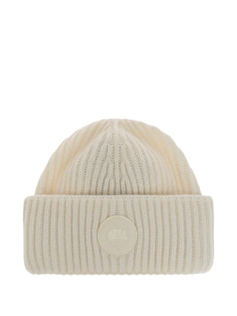 Canada Goose gorro tejido de canalé con parche del logo
