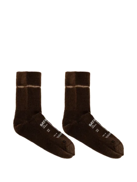 Satisfy ribbed wool-blend socks