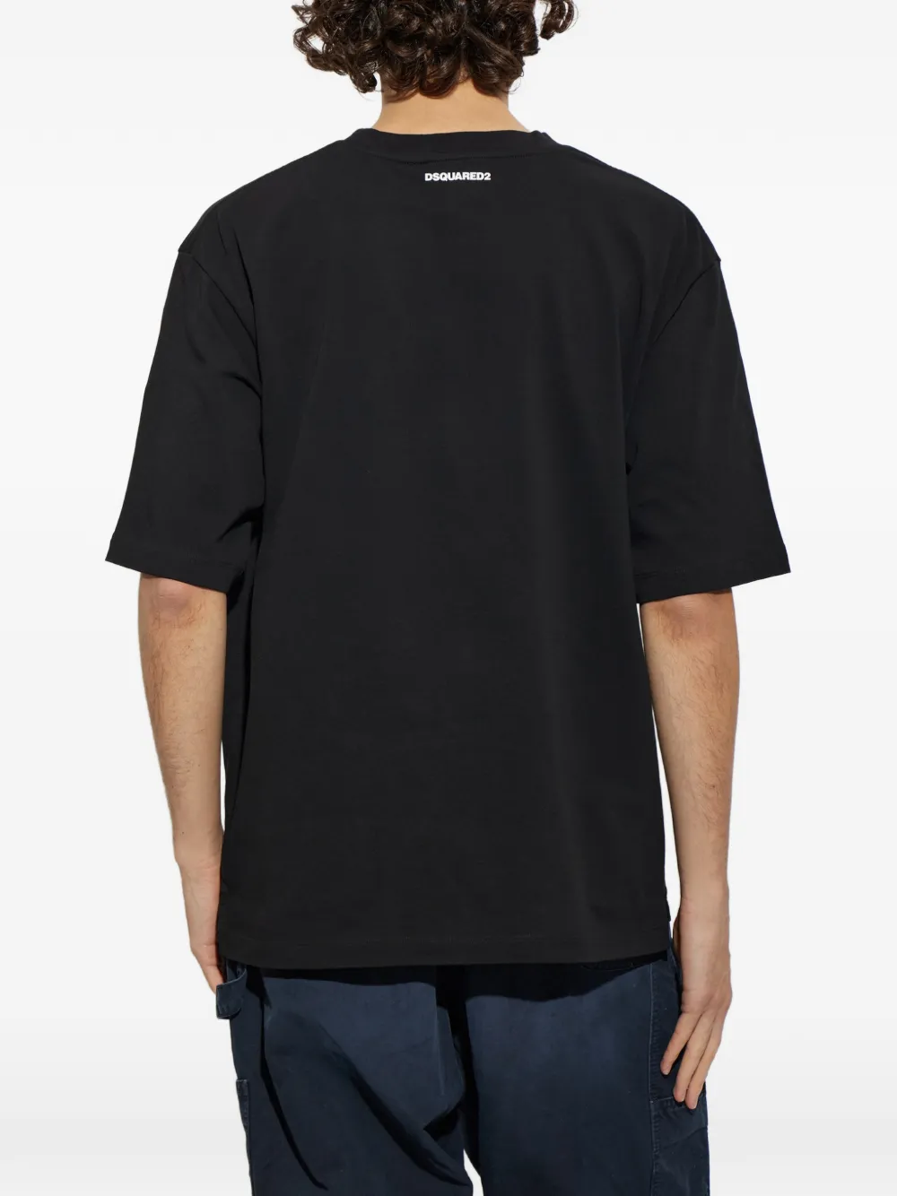 DSQUARED2 logo-print T-shirt Zwart